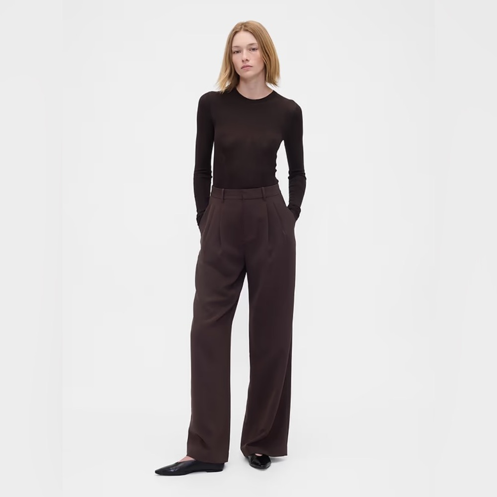 NEW! GAP 365 High Rise Pleated Trousers - Size 12 🩷 #800532